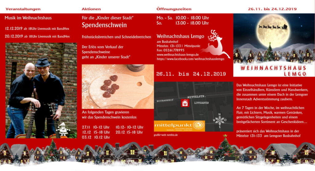 Flyer Weihnachtshaus 2019 Lemgo 1